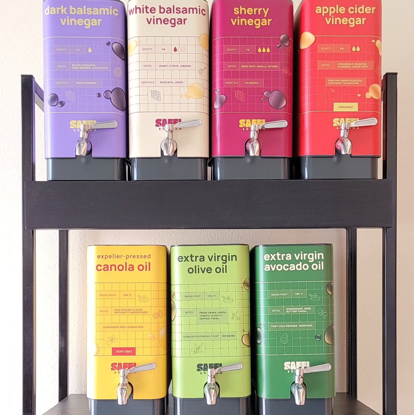 Saffi Saana Branded 5L Bulk Dispenser - Pick a Pair W/ 2 Taps