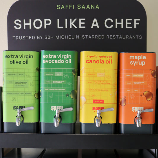 Saffi Branded Dispenser - Oil Bundle W/ 3 Taps