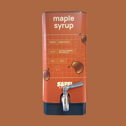 Saffi Saana Branded 5L Bulk Dispenser W/Tap - Organic Maple Syrup