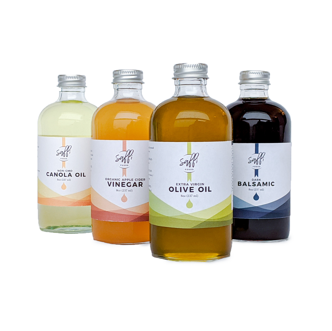 4 Bottles of Oil and Vinegar - Variety Pack (8oz)